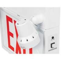 Enseigne de sortie avec &eacute;clairage de s&eacute;curit&eacute;, DEL, &agrave; piles/&agrave; raccordement fixe, 12-1/10" lo x 11" la, Anglais Groupe Belzile Dickner