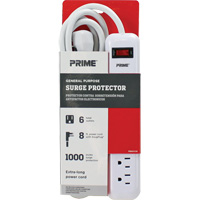 Surge Protector, 6 Outlets, 1000 J, 1875 W, 8' Cord Groupe Belzile Dickner