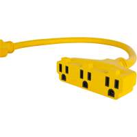Extension Power Adapter, Outdoor, STOW, 12/3 AWG, 15 A, 3 Outlet(s), 2' Groupe Belzile Dickner